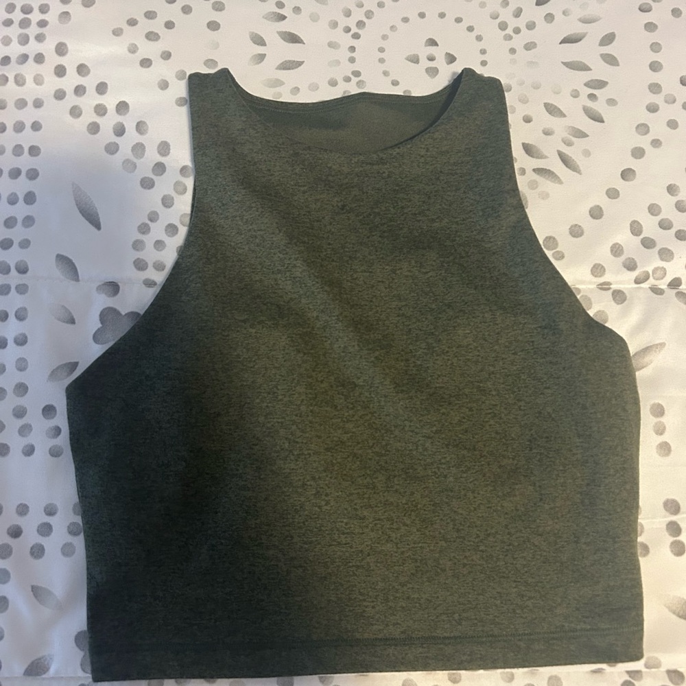 Olive Green Sleeveless Women's Top